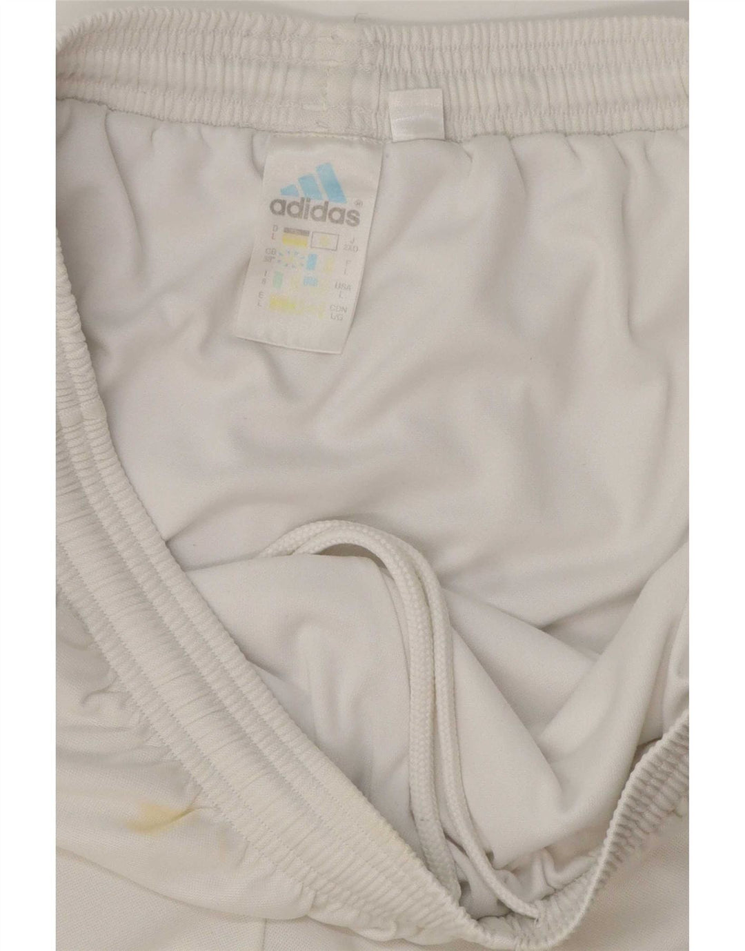 Adidas Short de sport pour homme Large Blanc Colorblock Polyester