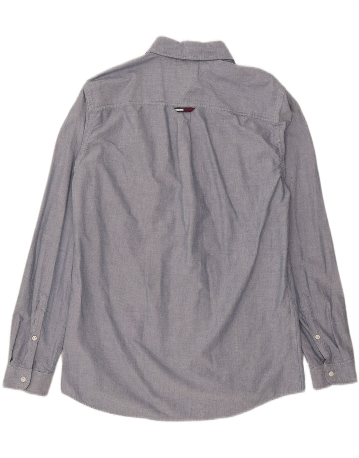 TOMMY HILFIGER Mens Regular Fit Shirt Medium Blue Cotton Vintage Tommy Hilfiger and Second-Hand Tommy Hilfiger from Messina Hembry 