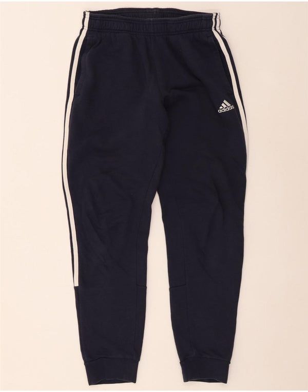 Adidas Mens Tracksuit Trousers Joggers Small  Navy Blue Cotton
