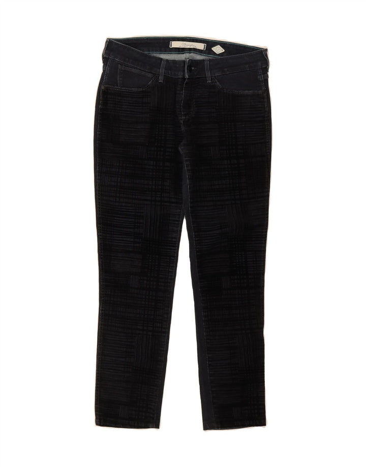 WRANGLER Womens Slim Jeans W30 L27 Navy Blue Check Vintage Wrangler and Second-Hand Wrangler from Messina Hembry 
