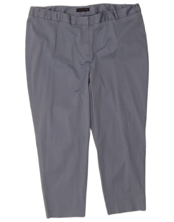 Marks & Spencer Kvinder Slim Fit Cropped Trousers UK 22 3XL W40 L25 Blå