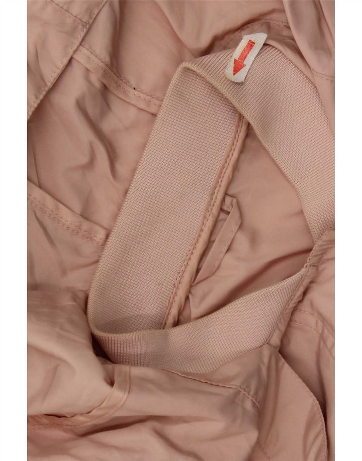 Zara Womens Hooded Rain Jacket UK 14 Medium Pink Polyester