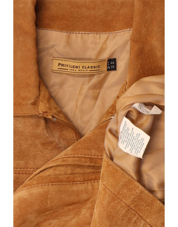 Giacca Pelle Scamosciata Donna Privilegi IT 44 Pelle Beige Medio