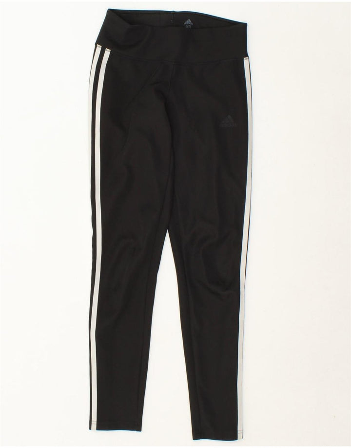 ADIDAS Womens Climalite Leggings UK 4/6 XS  Black Polyester Vintage Adidas and Second-Hand Adidas from Messina Hembry 