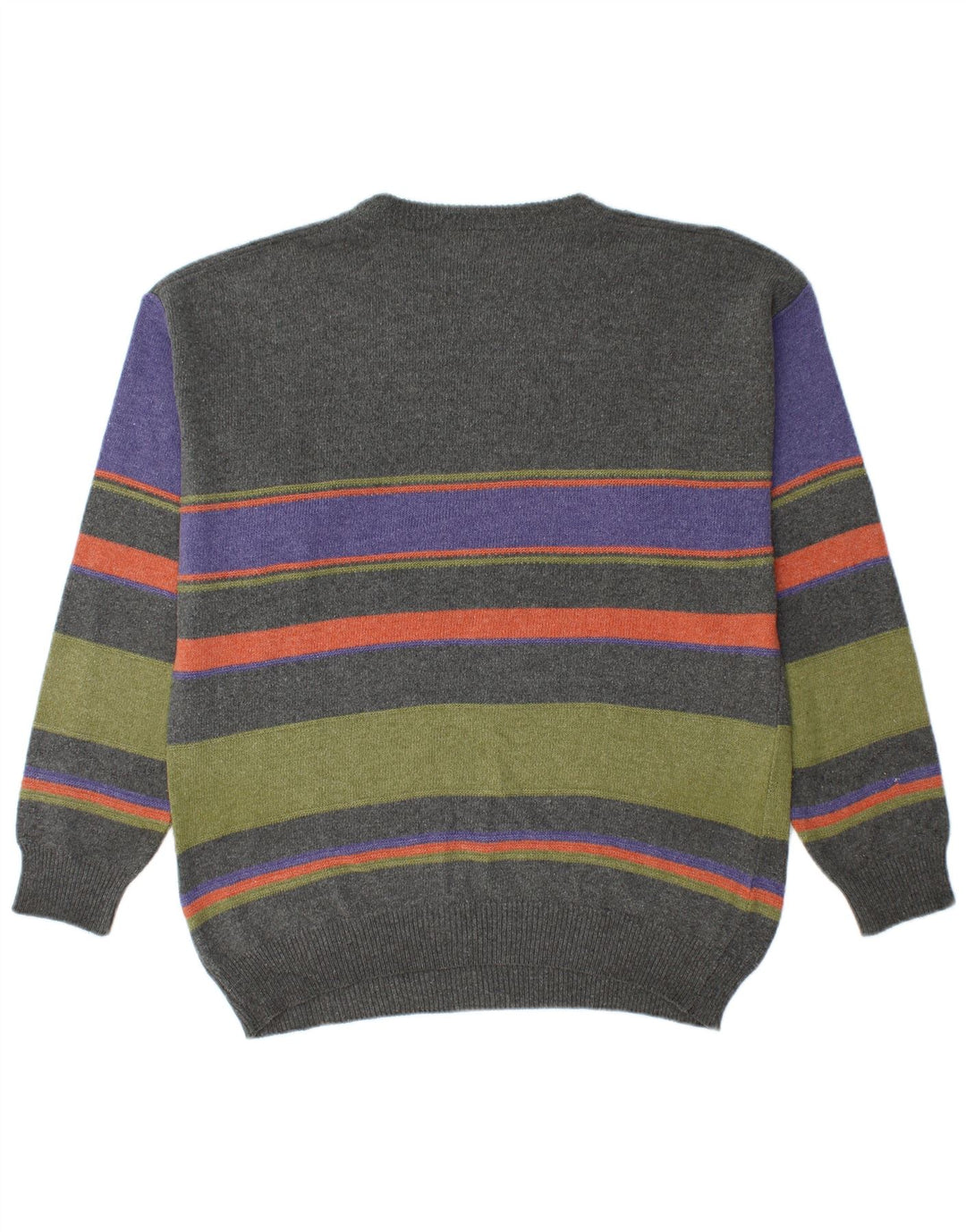 Ανδρικό πουλόβερ LINEA Crew Neck Jumper IT 48 Μεσαίο πολύχρωμο ριγέ