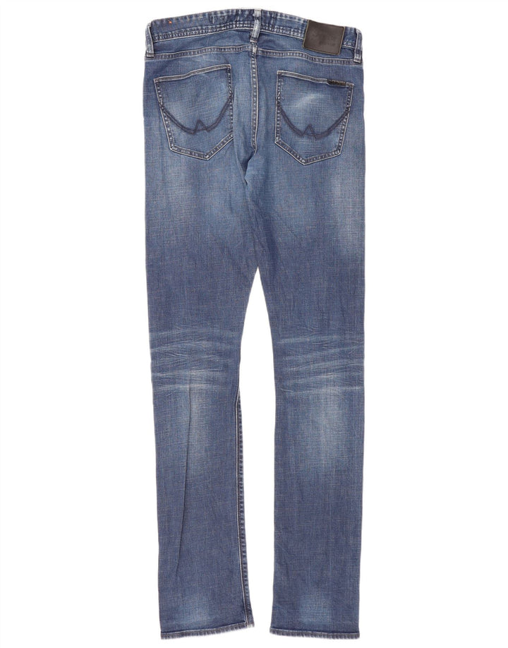 Superdry Mens Slim Jeans W32 L36 Blue Cotton
