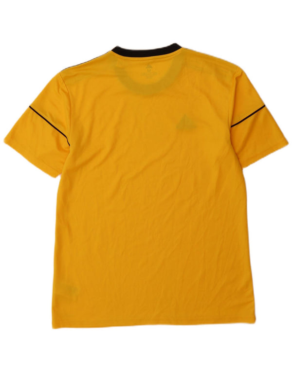 Adidas Herre Climalite T-Shirt Top Medium Gul Polyester