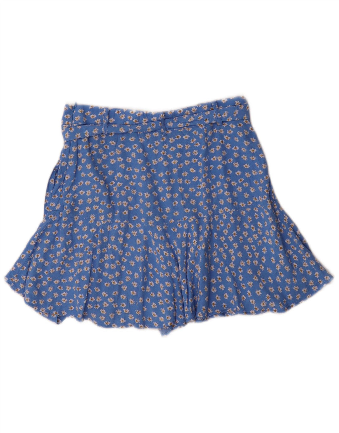 Zara Damenrock UK 12 Mittelblau geblümt