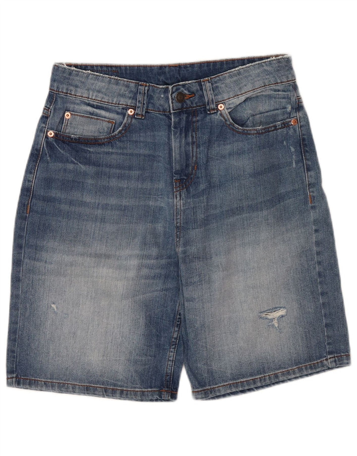 Benetton Damen Jeansshorts W30 Mittelblau