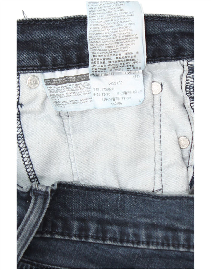 LEVI'S Mens 511 Slim Jeans W32 L32 Navy Blue Cotton