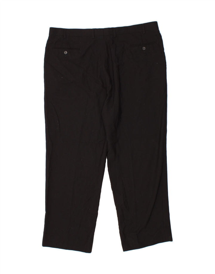 IZOD Mens Straight Suit Trousers W40 L30 Black Polyester Vintage Izod and Second-Hand Izod from Messina Hembry 