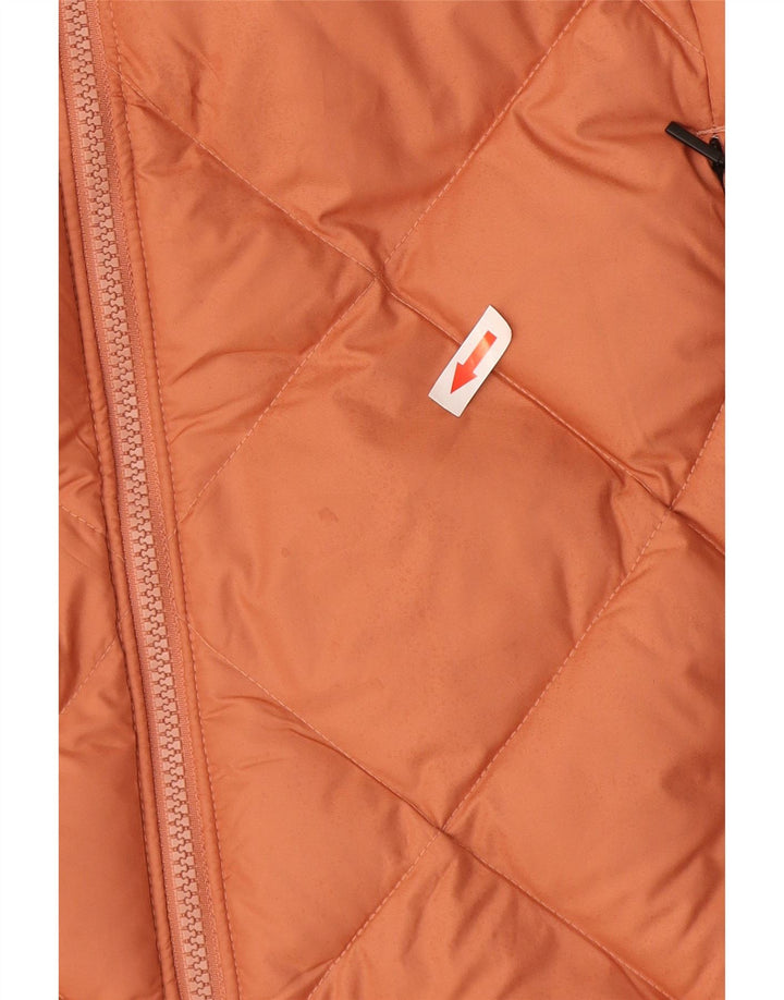 Columbia Womens Hooded Padded Coat UK 14 Medium Orange Polyester