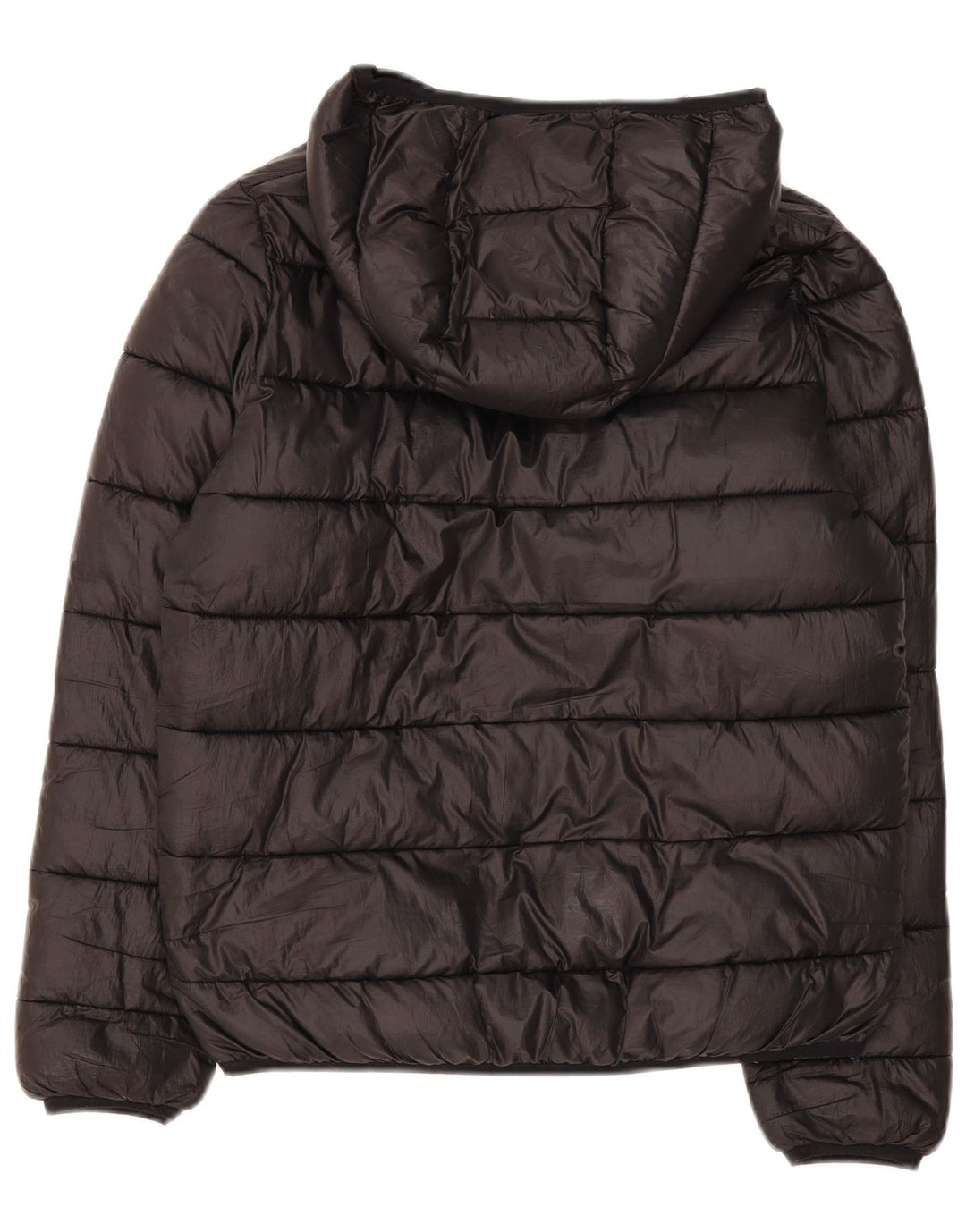 Champion Boys Hooded Padded Jacket 13-14 Years XL Black Polyester