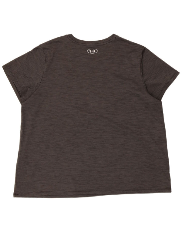 Under Armour Mens T-Shirt Top XL Grey Flecked Polyester