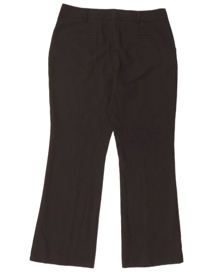 M&Co Womens Bootcut Chino Trousers UK 14 Large W32 L29 Black Polyester