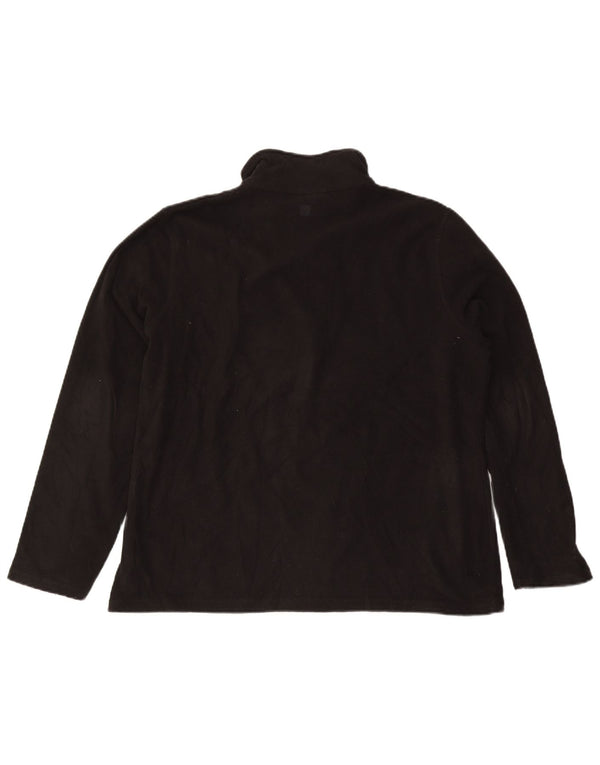 Mountain Warehouse Herre Zip Neck Fleece Jumper XL Sort Polyester