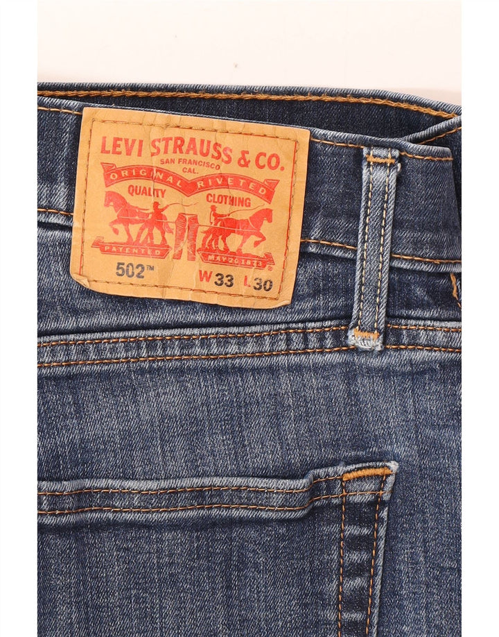 LEVI'S Mens 502 Denim Shorts W33 Medium Blue Cotton