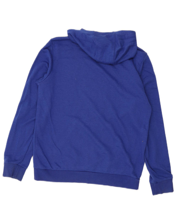Felpa con cappuccio grafica da ragazzo Adidas 15-16 anni in cotone blu sportivo
