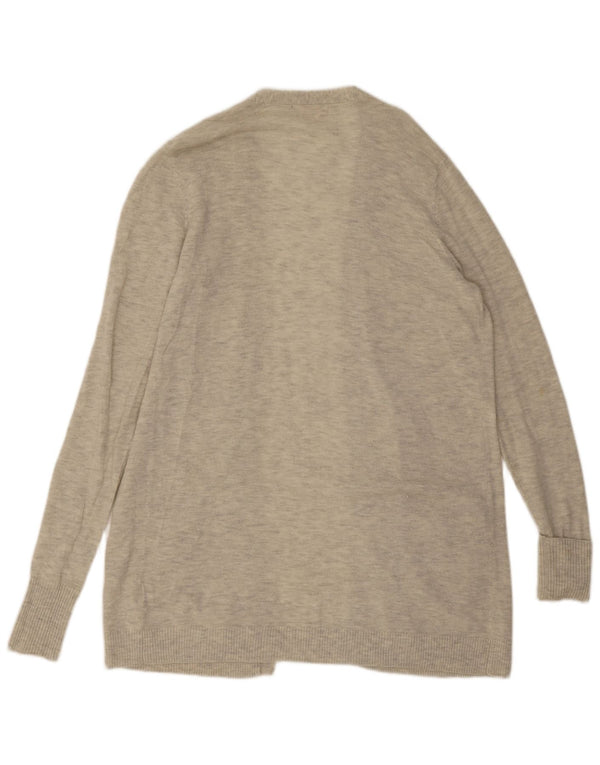 Maglione cardigan aperto lungo da donna Fat Face UK 12 Lana grigio medio
