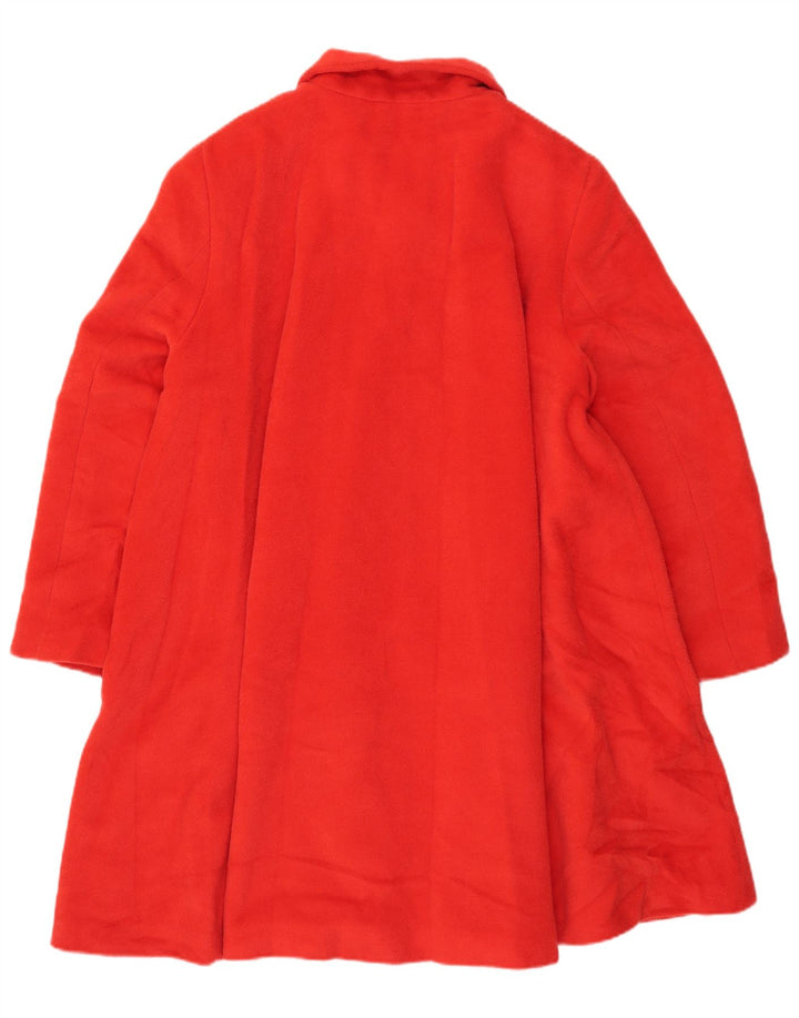 Vintage Womens Oversized Overcoat IT 44 Medium Red Wool