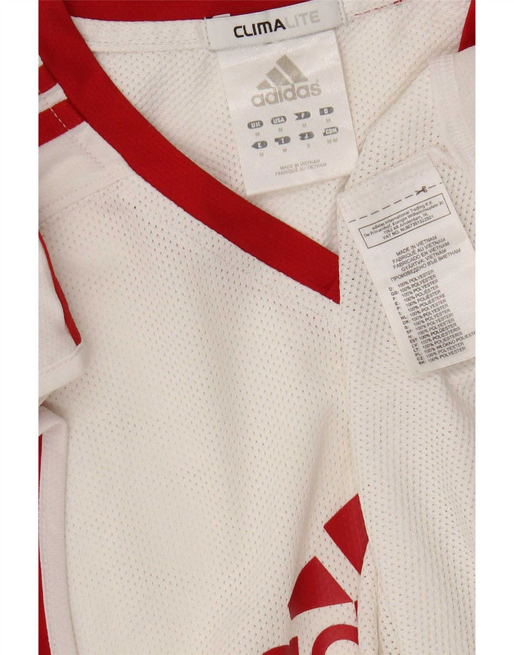 Adidas Mens Climalite Graphic Vest Top Médio Branco Colourblock Poliéster