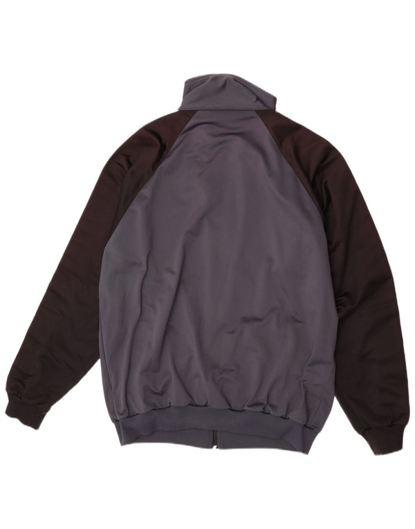 Giacca da tuta grafica da uomo Kappa XL in poliestere color block grigio