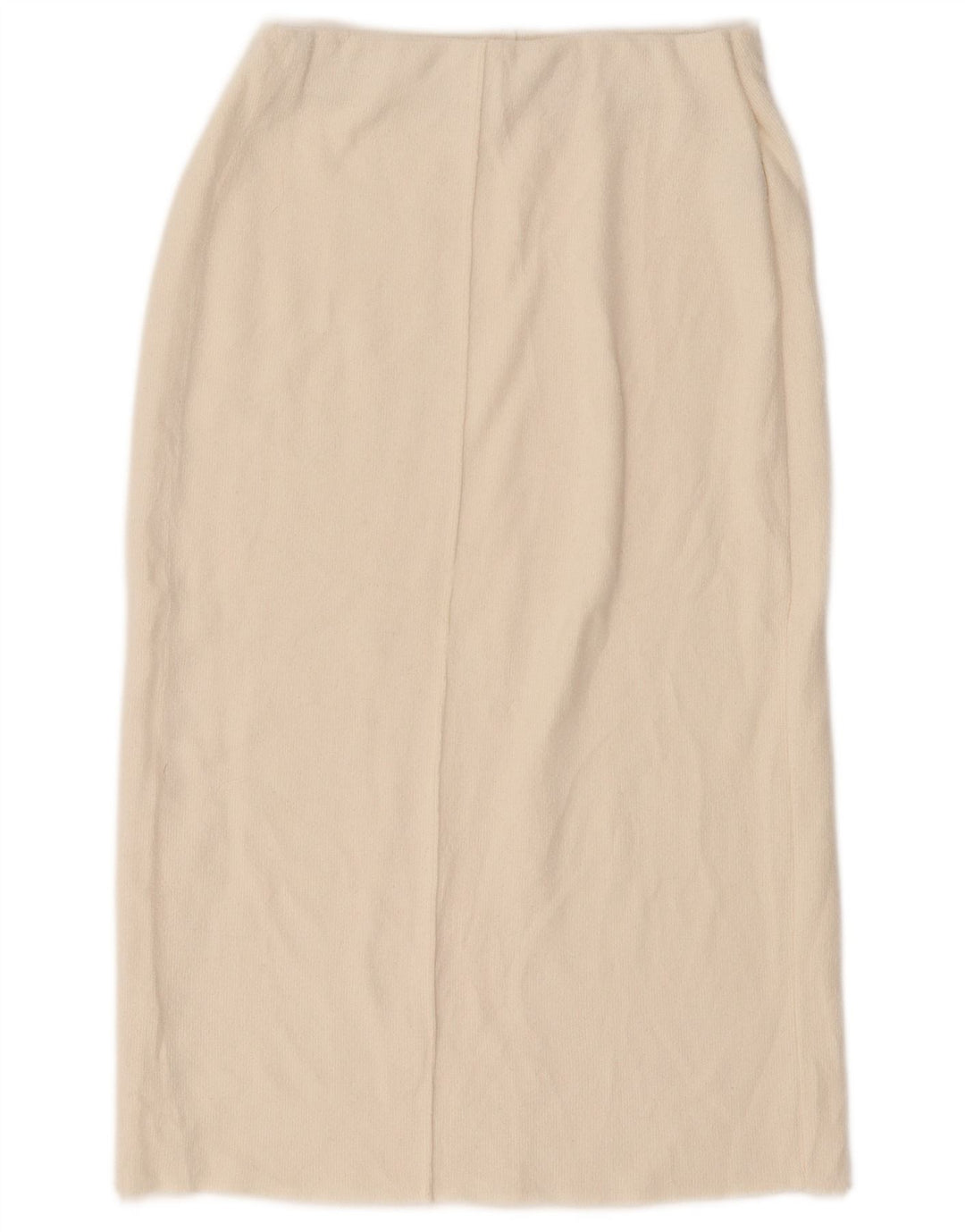 ZARA Womens Midi Straight Skirt Small W26 Off White Polyester