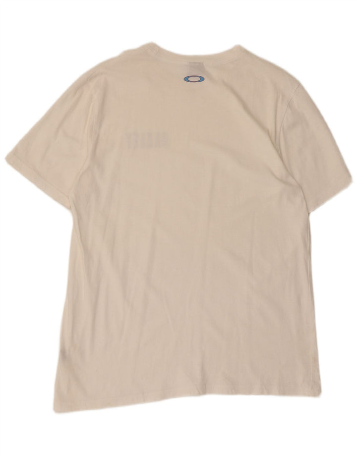 Oakley Mens Regular Fit T-Shirt Top Medium White
