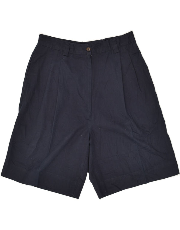 ALBA FORNARI Womens Pegged Chino Shorts IT 46 Large W32 Navy Blue Cotton