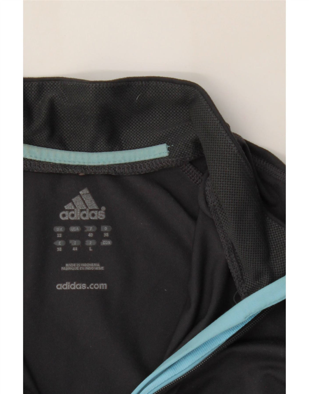 ADIDAS Womens Zip Neck Pullover Tracksuit Top UK 12 Medium  Grey Polyester Vintage Adidas and Second-Hand Adidas from Messina Hembry 