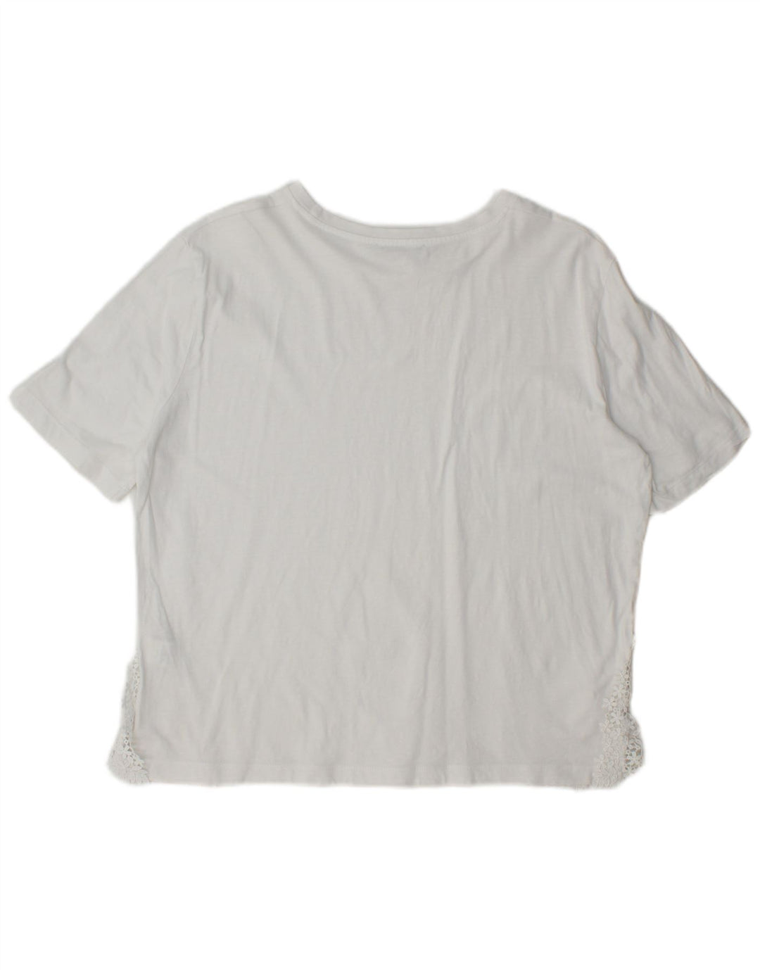 ZARA Womens T-Shirt Top UK 14 Medium White Cotton