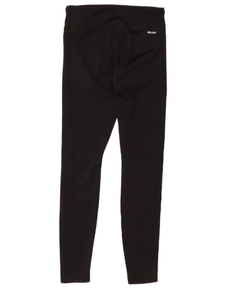 NEW BALANCE Womens Leggings UK 4 XS  Black Polyester