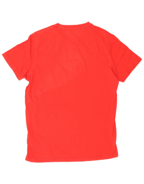 Tommy Hilfiger Mens T-Shirt Top Large Red Cotton