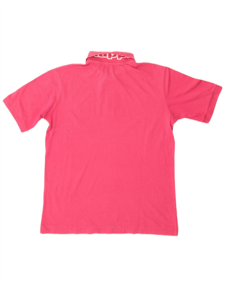 Kappa Mens Graphic Polo Shirt Medium Pink Cotton