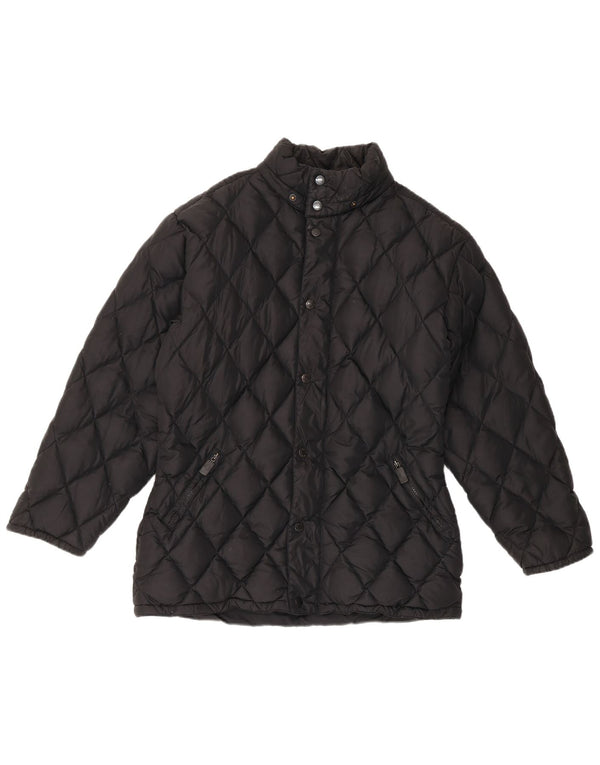 Alberto Aspesi Damen wattierte Steppjacke UK 36 Small Schwarz