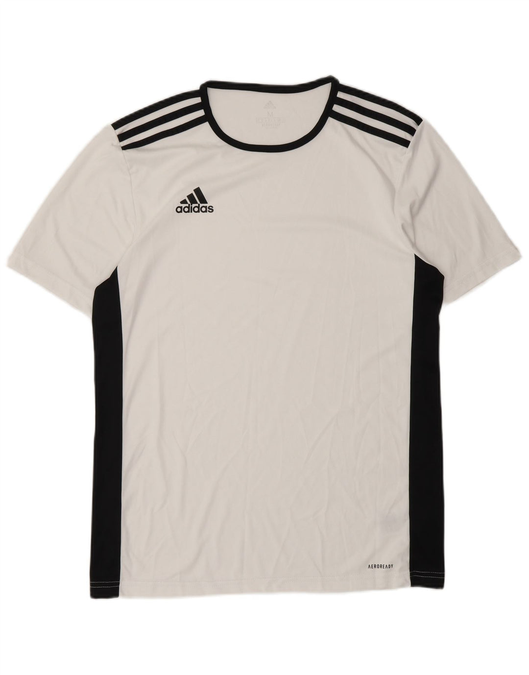 T-shirt Adidas Aeroready da uomo Top in poliestere color block bianco medio