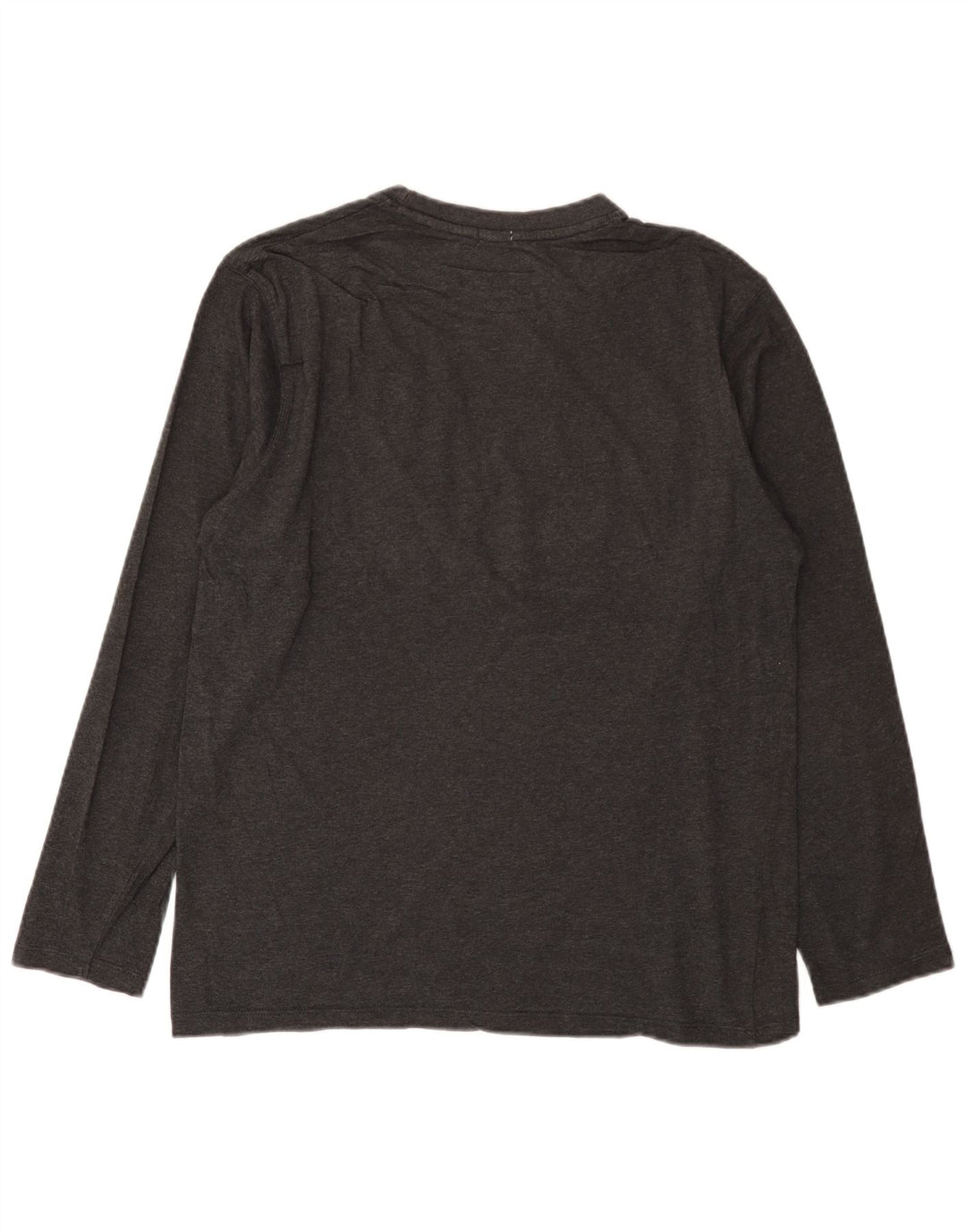 Russell Athletic Mens Graphic Top Long Sleeve Large Grey Cotton