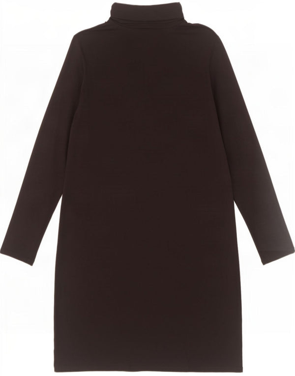 Superdry Womens Long Sleeve T-Shirt Dress UK 14 Large Black Modal