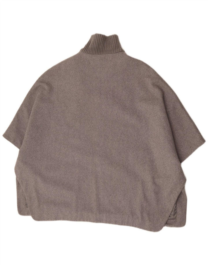 Dkny Womens Cape Coat UK 6 XS Grey Wool