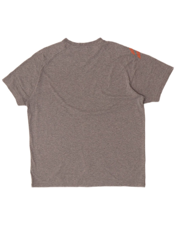 T-shirt grafica da uomo Asics Top XL in cotone grigio