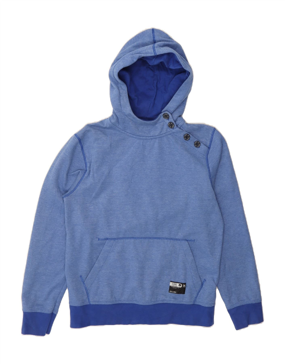 JACK & JONES Mens Hoodie Jumper Large Blue Polyester Vintage Jack & Jones and Second-Hand Jack & Jones from Messina Hembry 