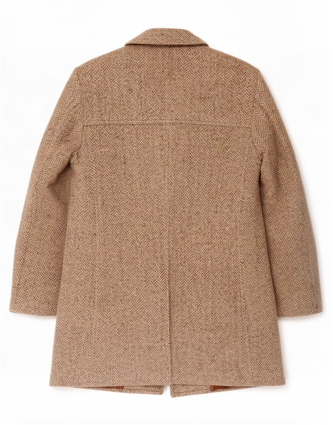 Vintage Herre Overfrakke UK 36 Small Beige Sildeben
