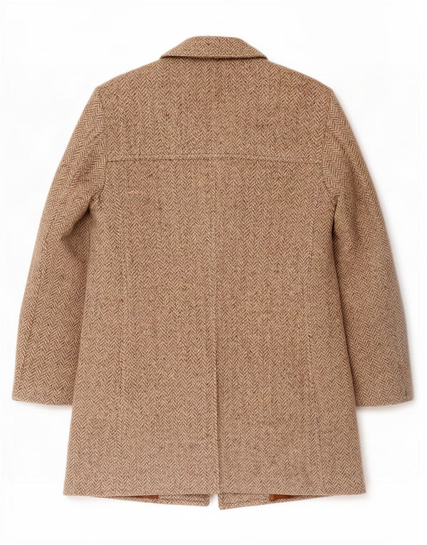 Vintage Herre Overfrakke UK 36 Small Beige Sildeben
