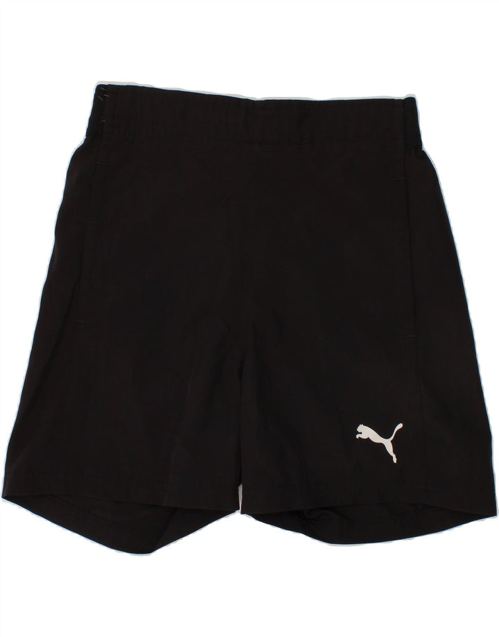 PUMA Boys Sport Shorts 11-12 Years Black Vintage Puma and Second-Hand Puma from Messina Hembry 