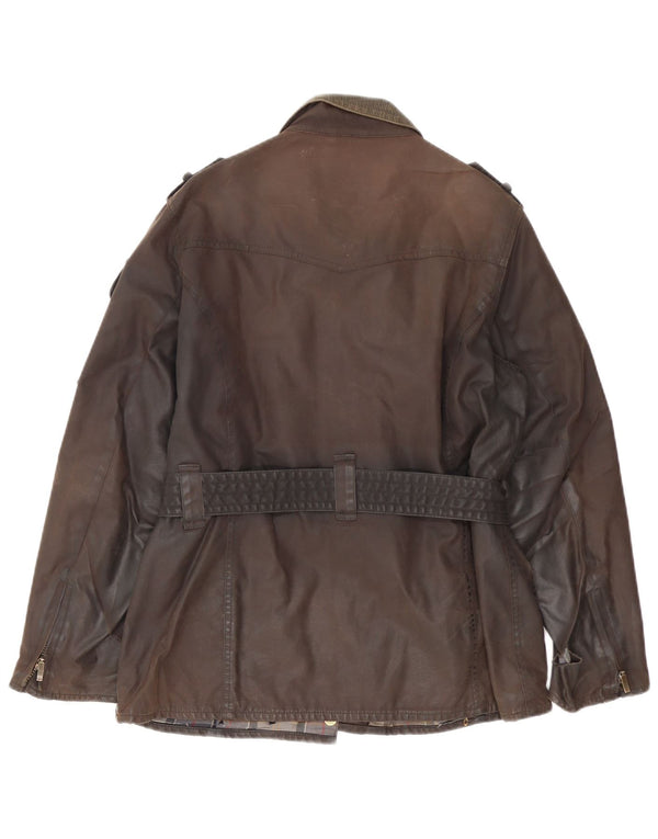 Giacca militare in cotone cerato da donna Barbour UK 14 grande marrone