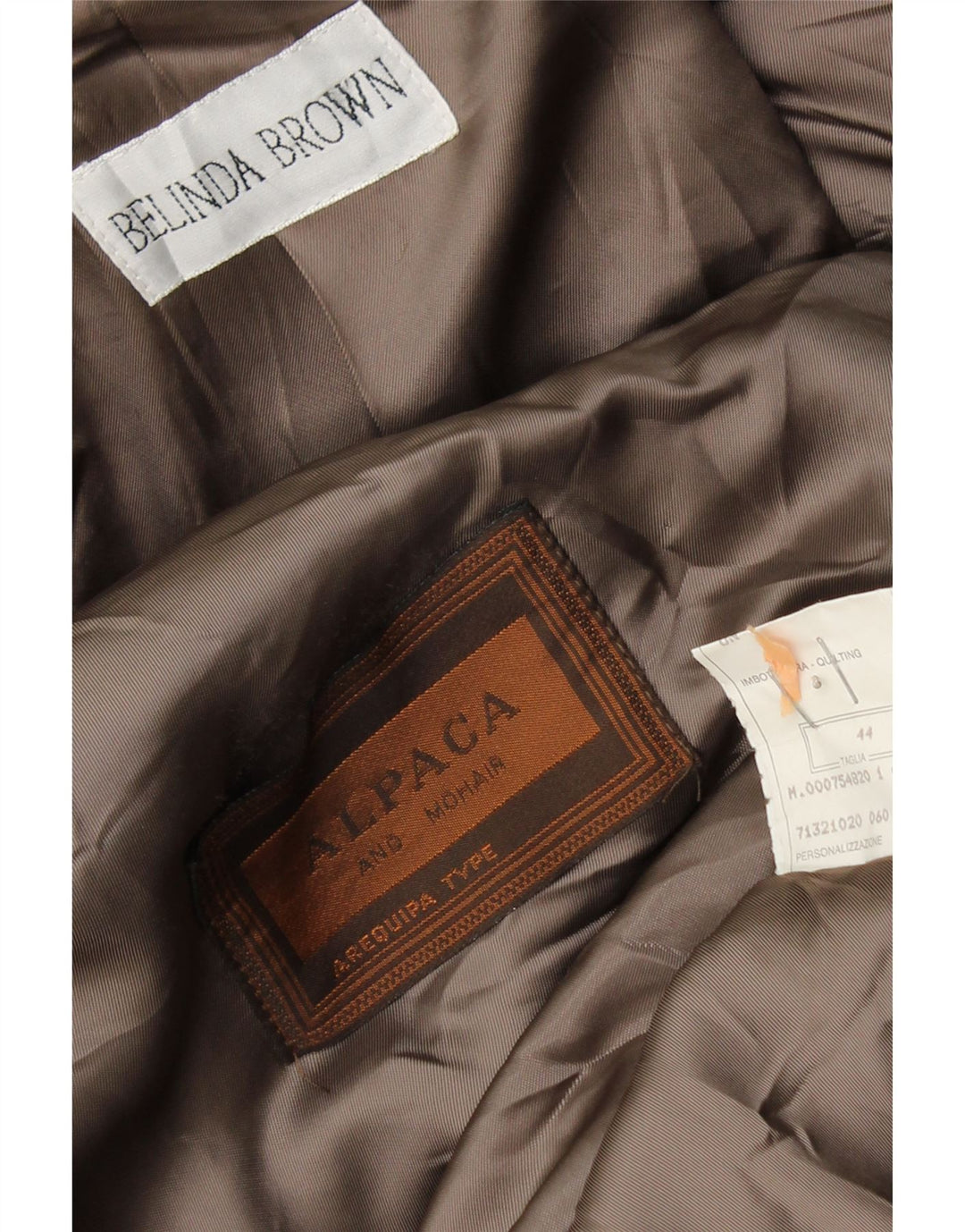 VINTAGE Womens Oversized Open Overcoat IT 44 Medium Grey Alpaca Wool