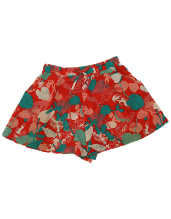 John Lewis Mädchen-Shorts, normal, lässig, 11–12 Jahre, W24, rotes Blumenmuster, Polyester