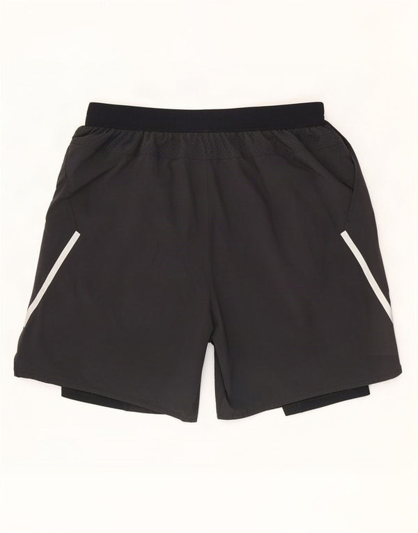 Pantaloncini sportivi Nike Dri Fit da uomo, grandi, in poliestere color block grigio