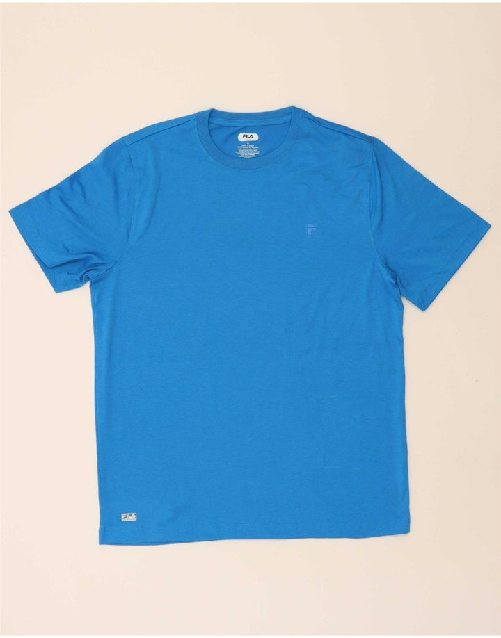 FILA Mens T-Shirt Top Medium Blue Polyester