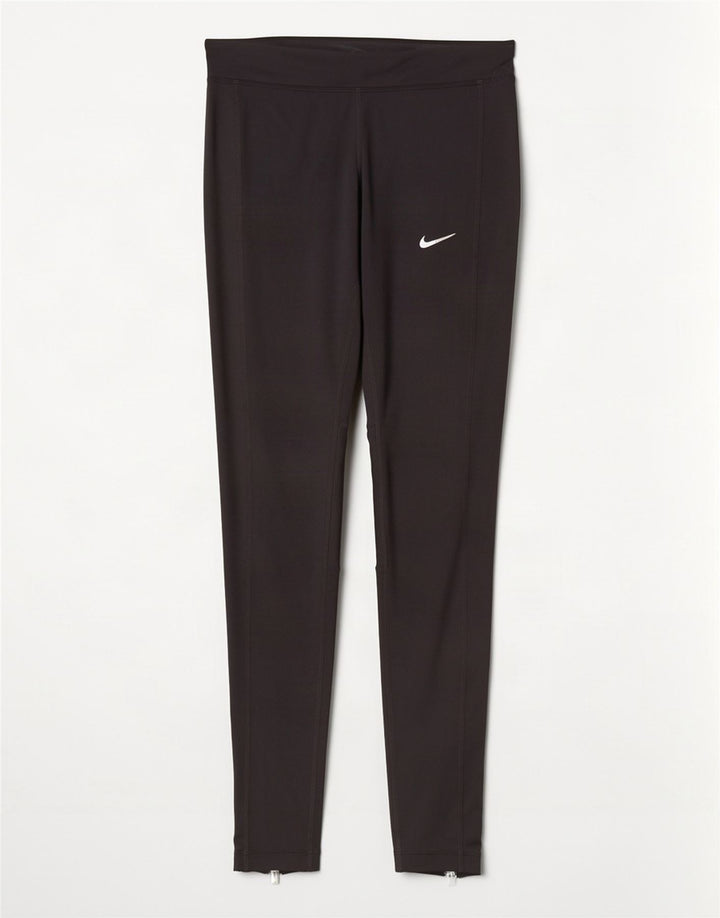 Damskie legginsy Nike Dri Fit UK 10, małe, czarne, poliestrowe